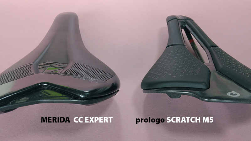 PROLOGO SCRATCH M5 PASとMERIDA CC EXPERTの形状比較