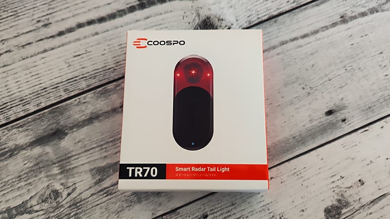 COOSPO TR70レーダーテールライトのパッケージ1