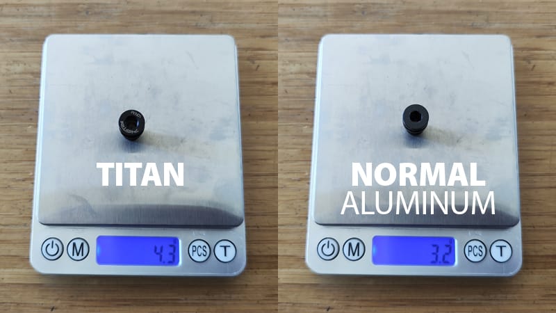 RDのリンクボルトをチタンボルトにチェンジしたけど元がアルミ製なので1g重くなった!でも剛性アップ
