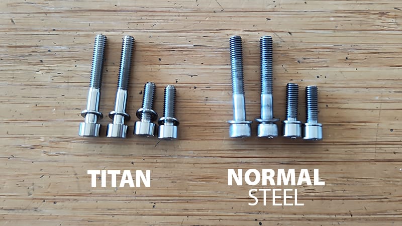 ステムのコラムボルトをチタンボルトにチェンジしたよ(サイコンホルダー)2