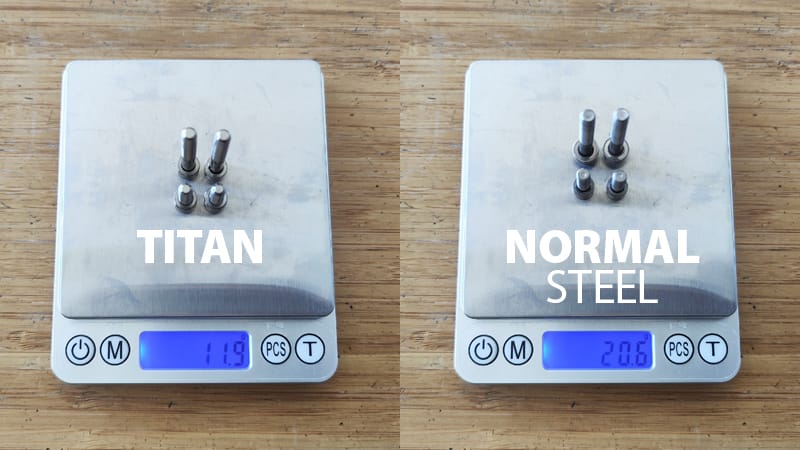 ステムのコラムボルトをチタンボルトにチェンジしたよ(サイコンホルダー)