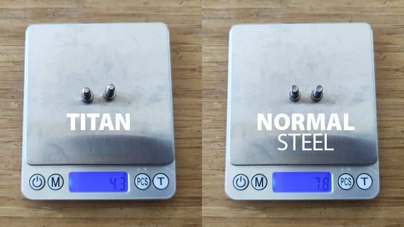 ステムのコラムボルトをチタンボルトにチェンジしたよ