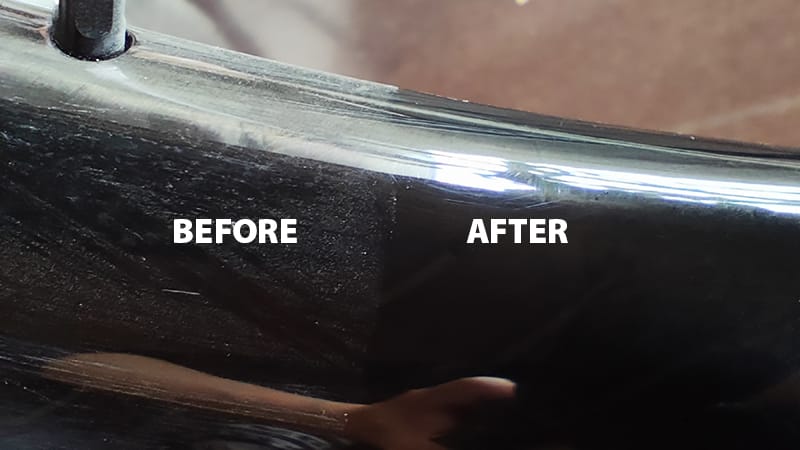 Muc- Off WATERLESS水無し洗車シャンプーのビフォーアフター