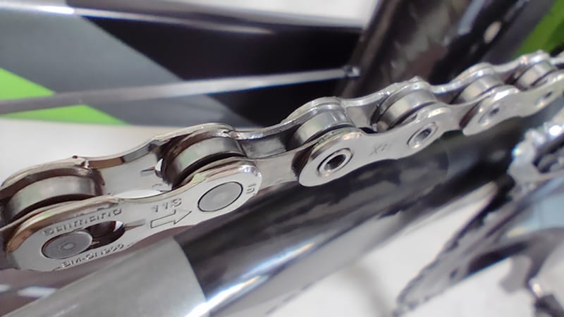 チェパークのチェーンWAX塗布後12時間経過